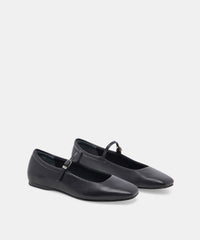 REYES BALLET FLATS BLACK LEATHER