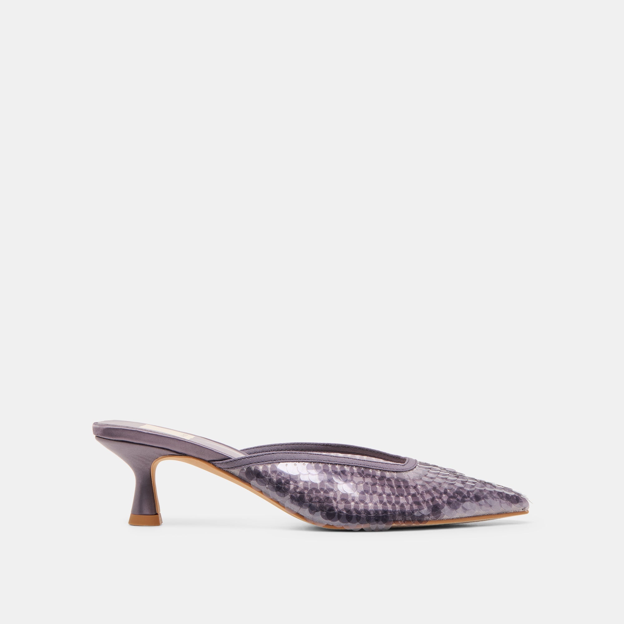 CLEO SEQUIN HEELS SMOKE SEQUIN