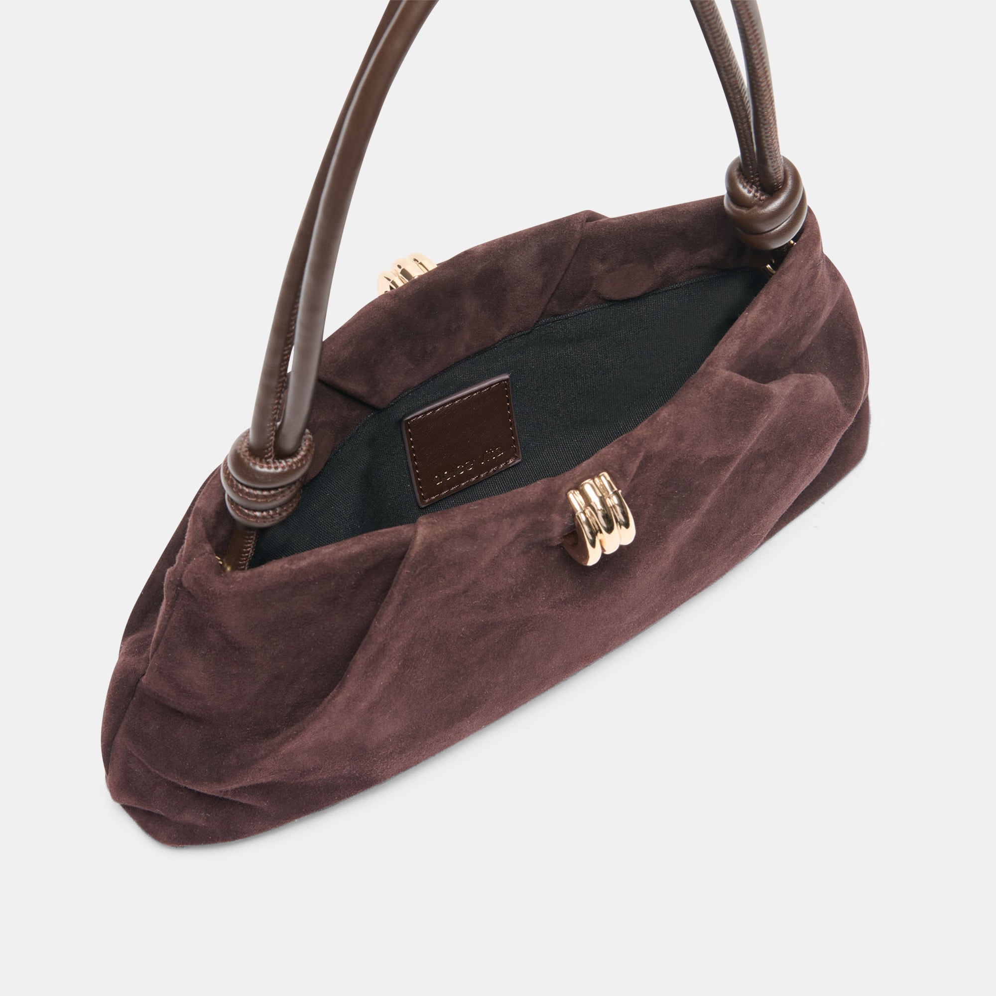 RAVEL SHOULDER BAG CHOCOLATE SUEDE
